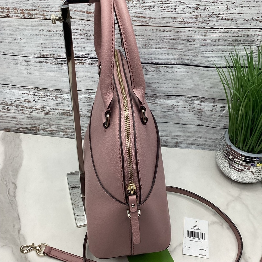 KATE SPADE SATCHEL SUMMER BAG PINK DUSTY PEONY HANDBAG GROVE STREET CARLY PURSE - Picture 10 of 14